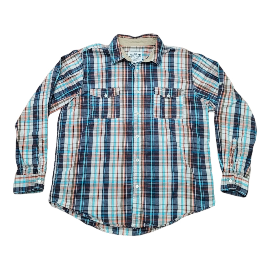 Seven7 Plaid Size XL Button Up Long Sleeve Shirt